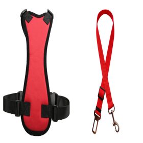 Car Seat Belts For Pets (Option: Red-M)