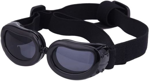 Pet Goggles Dog UV Protection Glasses Waterproof Windproof Anti-Fog Eye Glasses (Color: black)