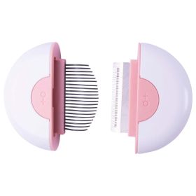 Pet Life 'LYNX' 2-in-1 Travel Connecting Grooming Pet Comb and Deshedder (Color: pink)