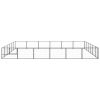 Dog Kennel Black 387.5 ft² Steel