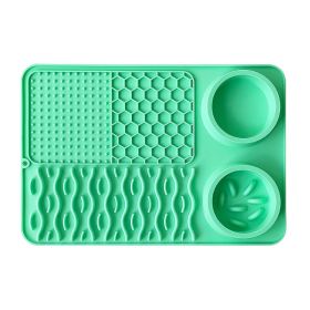 Pet Multi-functional Silicone Plate Non-slip Leak-proof (Option: Single Mat-Mint Green)