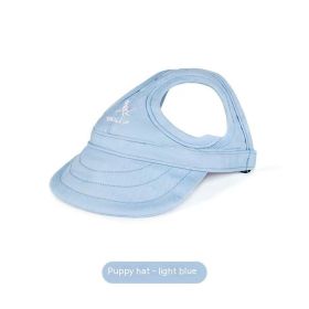 Pet Outdoor Supplies Puppy Peaked Baseball Cap (Option: Light Blue-M)