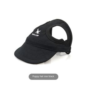 Pet Outdoor Supplies Puppy Peaked Baseball Cap (Option: Black-M)