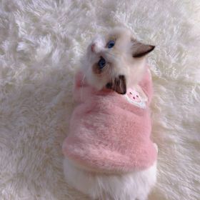 Vest Fluffy Jacket Pet Dog Clothes (Option: Pink-XL)