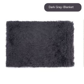 Pet Blanket Dog Bed Cat Winter Thermal Blanket (Option: Dark Gray Blanket-XL)