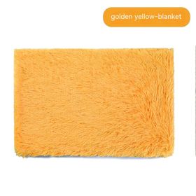 Pet Blanket Dog Bed Cat Winter Thermal Blanket (Option: Golden Yellow Blanket-S)